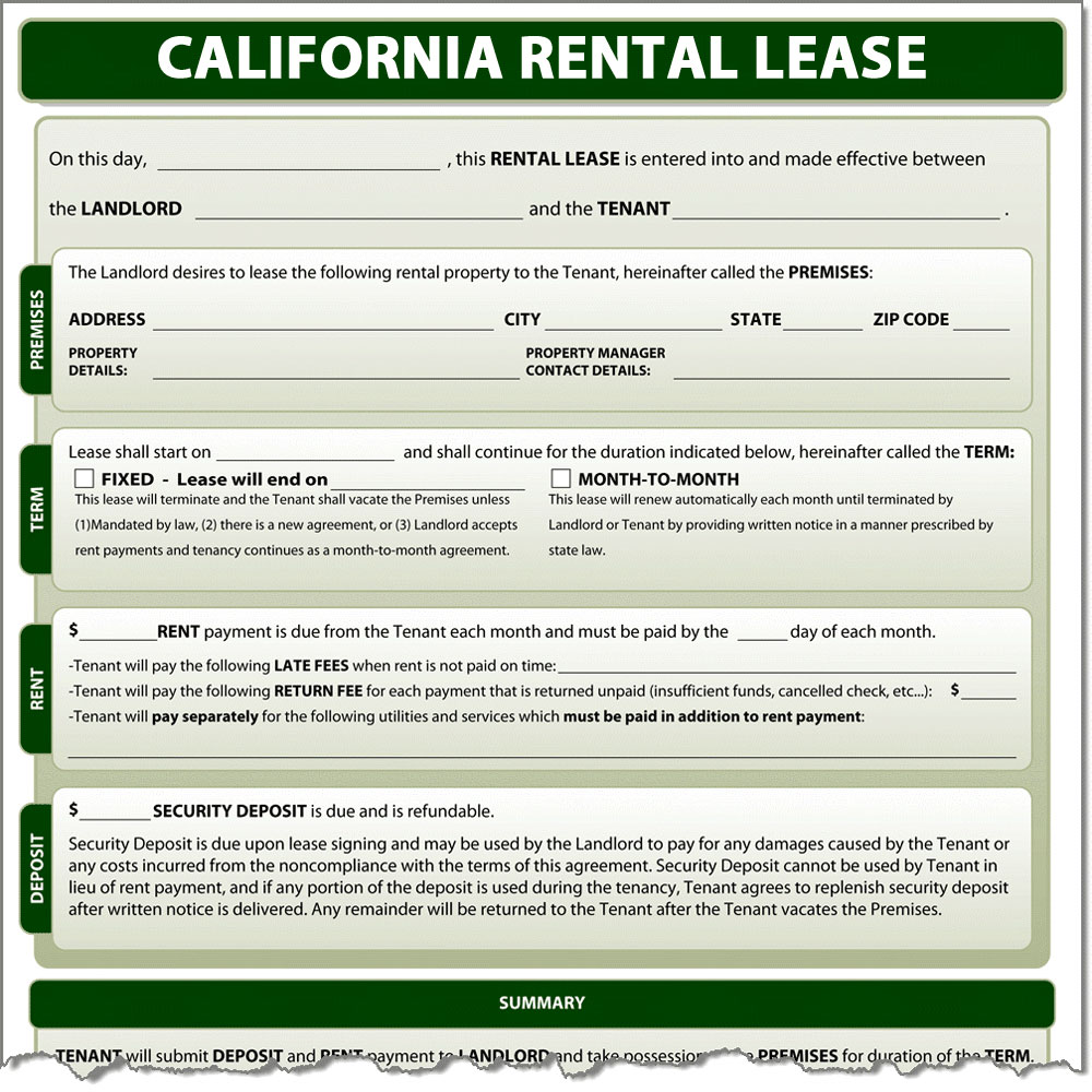 California Rental Lease